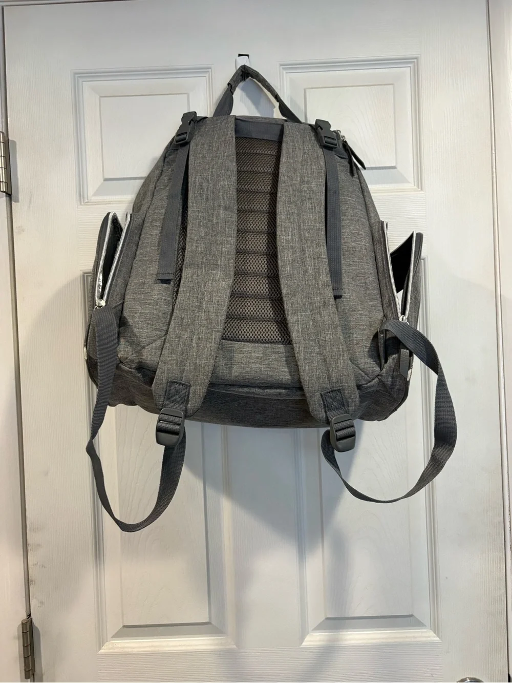 Carter's Gray Diaper Backpack with Front Pocket